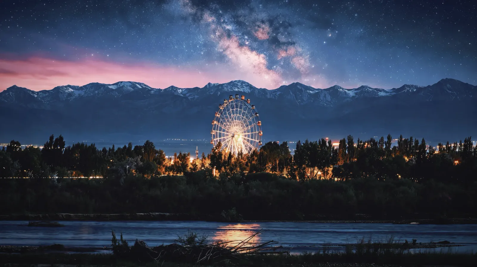 Ferris Wheel After Dark